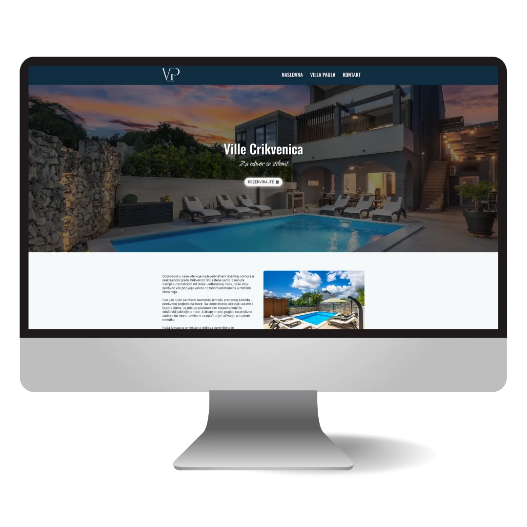 Izrada web stranica za apartmane